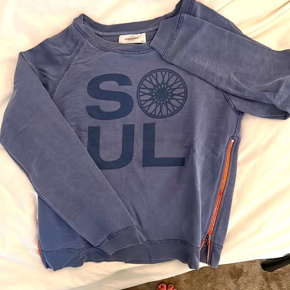 Soulcycle Side Zipper Crew Neck Sweatshirt